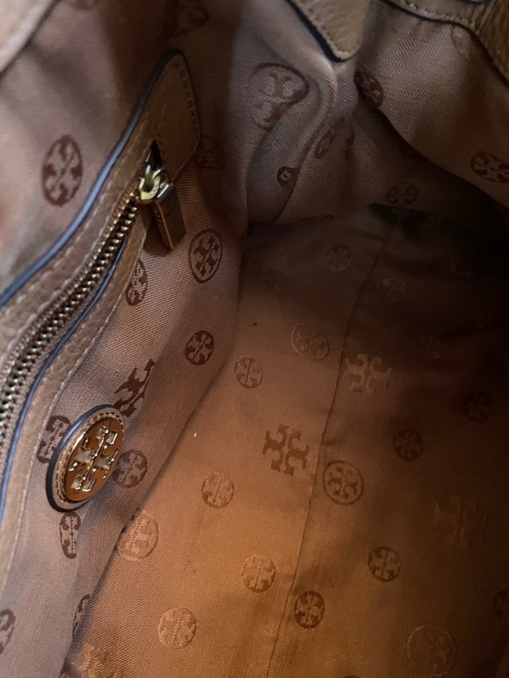 Tory Burch Cognac Leather Satchel with Gold Hardware - Picture 7 of 9